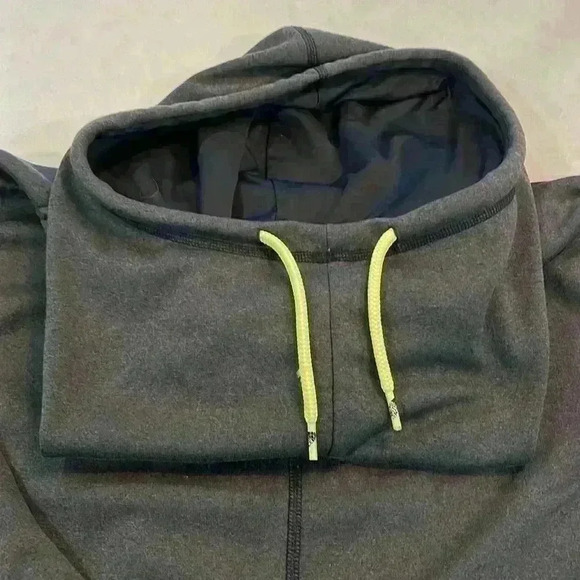 North Face Womens Sweatshirt Gray SP Pullover Hoodie Pockets Thumbholes Sporty - Picture 5 of 10